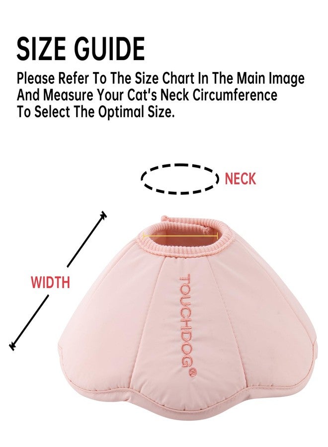 Touchdog Adjustable Soft Cat Cone Collar - Waterproof Recovery Collar for Cats After Surgery, Lightweight Elizabethan Collar for Kittens, Small to Large (Pink, S) - Image 5